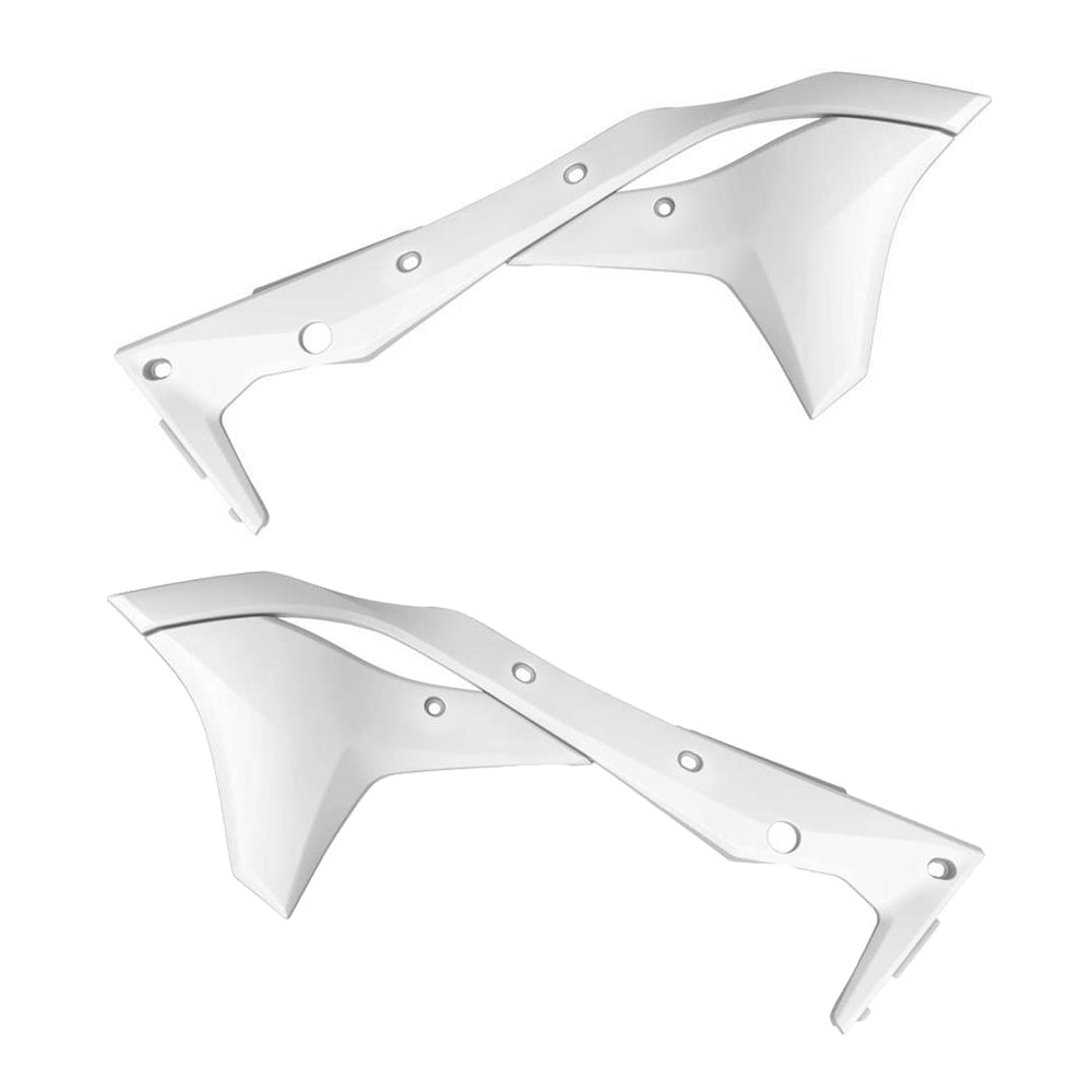 Polisport Rad Radiator Scoops Tank Panels For Kawasaki KX 250F White 2017-2018